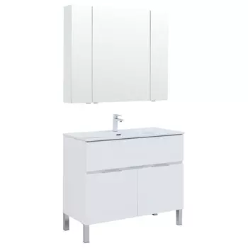 Комплект мебели для ванной Aquanet Алвита 00274184 матовый