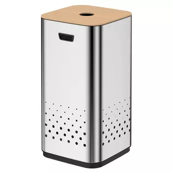 Корзина для белья WeltWasser Lety MT 50L матовая сталь