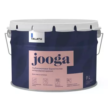 Краска для стен и потолков Talatu Jooga С S1202003010 глубокоматовая 9 л