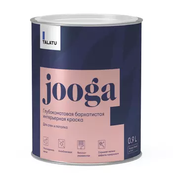 Краска для стен и потолков Talatu Jooga С S1202003001 глубокоматовая 0.9 л