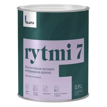 Краска для стен и потолков Talatu Rytmi 7 A S1204001001 матовая 0,9 л