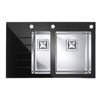 Кухонная мойка Alveus Crystalix 20 черное 86x54 правая