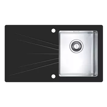 Кухонная мойка Alveus Karat 10 черная 86x50 правая