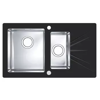 Кухонная мойка Alveus Karat Up 20 черная 86x50 левая