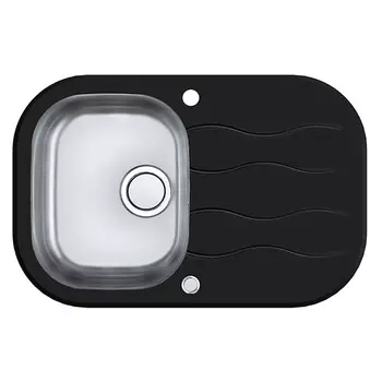 Кухонная мойка Alveus Wave Up 20 черная 76x50