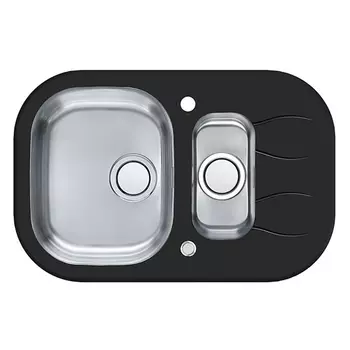 Кухонная мойка Alveus Wave Up 30 черная 76x50