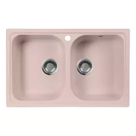 Кухонная мойка AquaGranitEx M-15 розовый