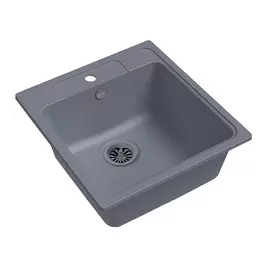 Кухонная мойка Ewigstein Elegant 50 серый металлик