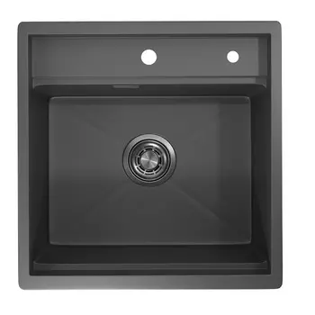 Кухонная мойка Granula Kitchen Space 50х51 KS-5051 графит матовый