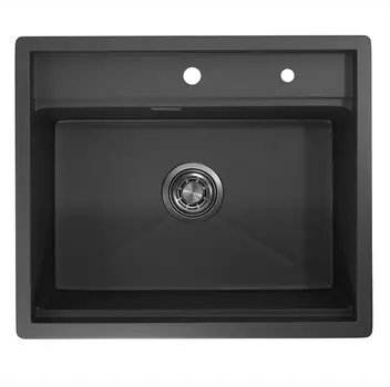 Кухонная мойка Granula Kitchen Space 60х51 KS-6051 черный матовый
