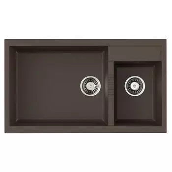 Кухонная мойка Omoikiri Tedori 86-2-LB-DC темный шоколад