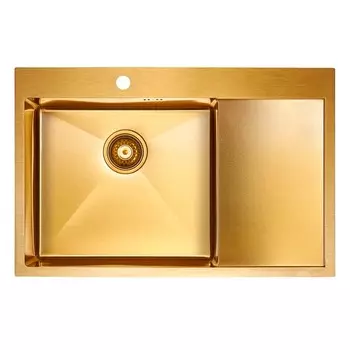 Кухонная мойка Paulmark Atlan 78х51 PM217851-BGL брашированное золото