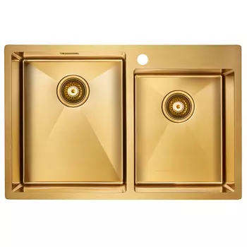 Кухонная мойка Paulmark Berman PM517851-BG брашированное золото
