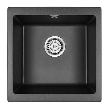Кухонная мойка Paulmark Brilon PM104546-BLM черный металлик