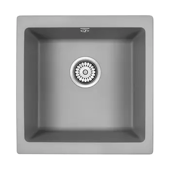 Кухонная мойка Paulmark Brilon PM104546-GRM серый металлик