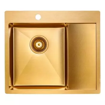 Кухонная мойка Paulmark Flank 59х51 PM225951-BGL брашированное золото