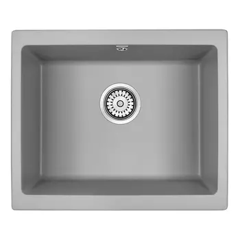 Кухонная мойка Paulmark Gera PM205546-GRM серый металлик