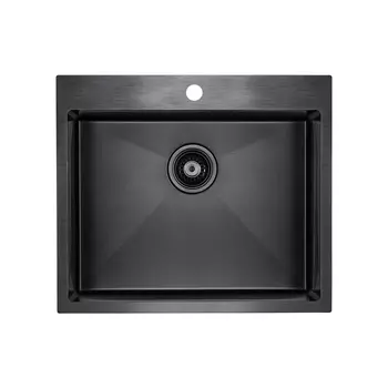 Кухонная мойка Paulmark Isar PM805951-GM вороненая сталь