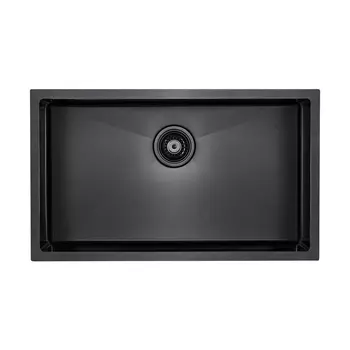 Кухонная мойка Paulmark Koher PM807444-GM вороненая сталь