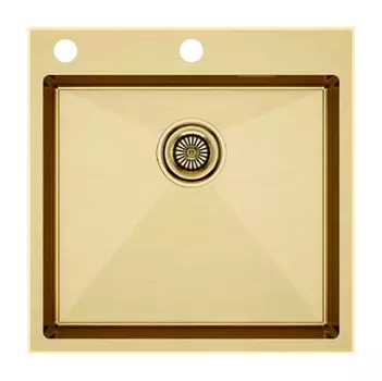 Кухонная мойка Paulmark Kroner-Edge PM775151-BG брашированное золото
