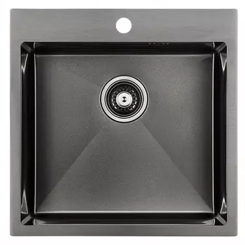 Кухонная мойка Paulmark Kroner PM215151-GM вороненая сталь