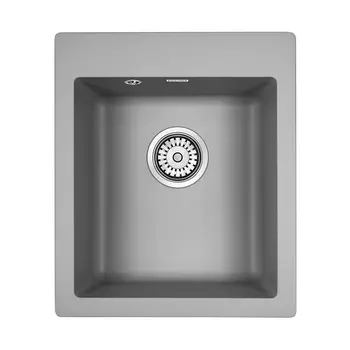Кухонная мойка Paulmark Leer PM104249-GRM серый металлик