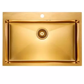 Кухонная мойка Paulmark Vast 75х51 PM217551-BG брашированное золото
