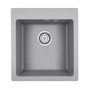 Кухонная мойка Paulmark Zemar PM104651-GRM серый металлик