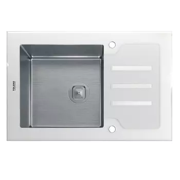 Кухонная мойка Tolero Ceramic Glass TG660 белый