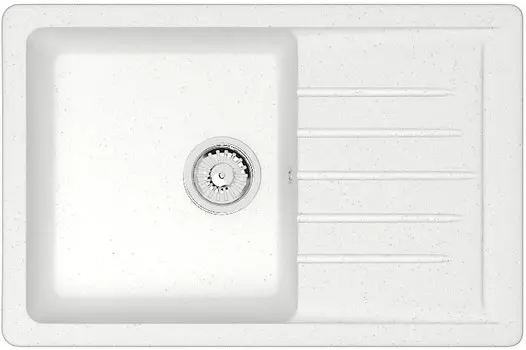 Кухонная мойка Zett Lab T016Q001 белый лёд матовый