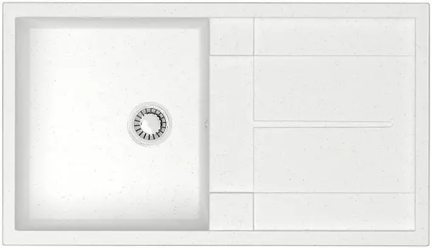 Кухонная мойка Zett Lab T017Q001 белый лёд матовый