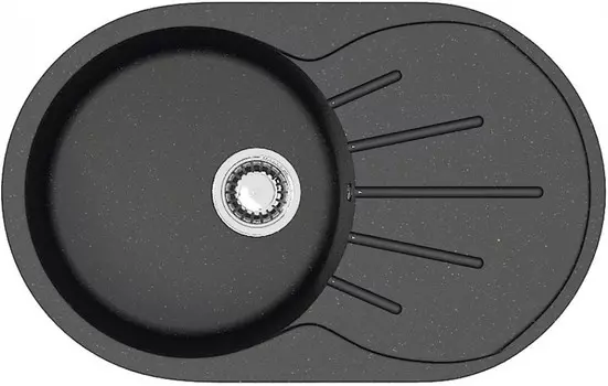 Кухонная мойка Zett Lab T110Q004 черный матовый