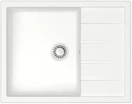 Кухонная мойка Zett Lab T151Q001 белый лёд матовый