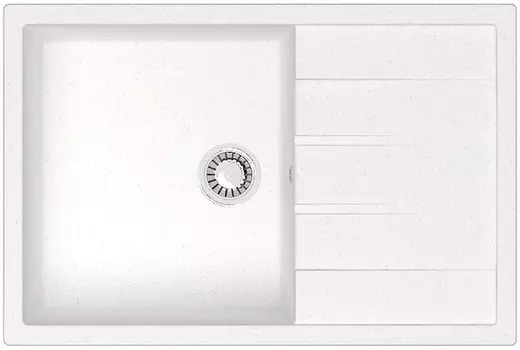 Кухонная мойка Zett Lab T161Q001 белый лёд матовый