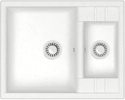 Кухонная мойка Zett Lab T190Q001 белый лёд матовый