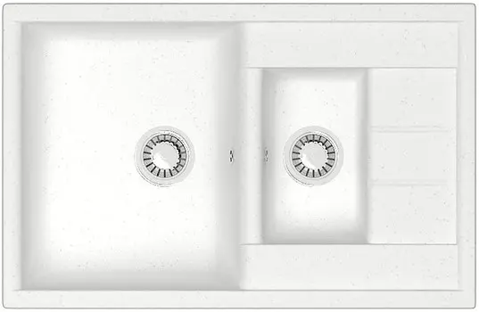 Кухонная мойка Zett Lab T210Q001 белый лёд матовый