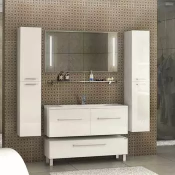 Мебель для ванной Акватон Мадрид 120 М 2 ящика белая