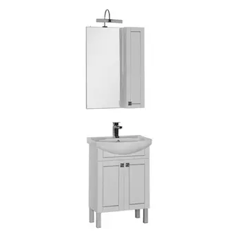 Мебель для ванной Aquanet Честер 60 белая/патина серебро