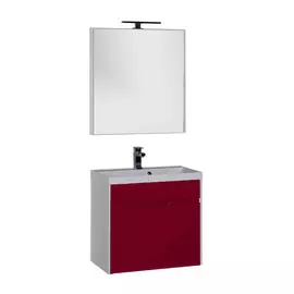 Мебель для ванной Aquanet Латина 70 1 ящик белая/бордо
