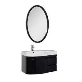 Мебель для ванной Aquanet Сопрано 1.95 левая черная