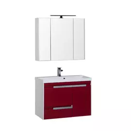 Мебель для ванной Aquanet Тиволи 90 белая/бордо