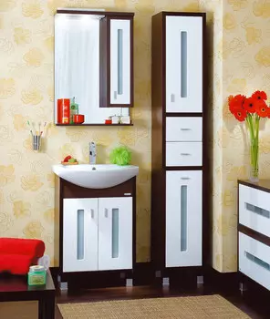 Мебель для ванной Бриклаер Бали 60 белый/венге