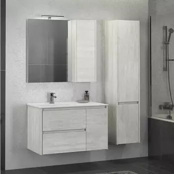 Мебель для ванной Comforty Бремен 90 дуб белый