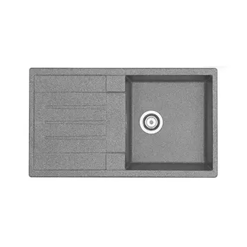 Мойка кухонная Акватон Верона с крылом серый