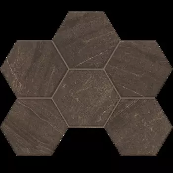 Мозаика Estima Gabbro Brown GB04 Hexagon Непол. 25x28,5