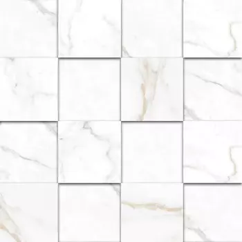 Мозаика Estima Ideal White ID01 Chess-3D (7,5x7,5) Непол./полир. 30x30