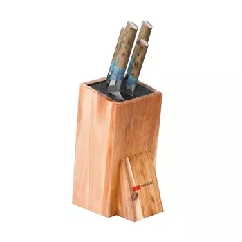 Набор кухонных ножей Omoikiri Damascus Kuon-SET 4992039 с подставкой