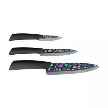 Набор кухонных ножей Omoikiri Micadzo Imari-BL-ST-SET 4992023 с подставкой