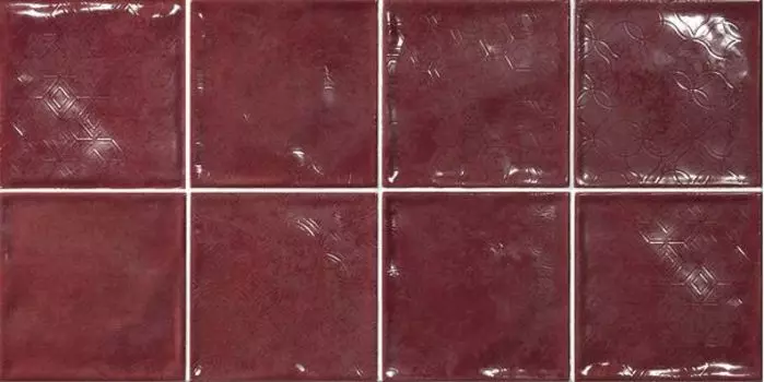 Настенная плитка El Barco Decorado Chic Carmin 15x15