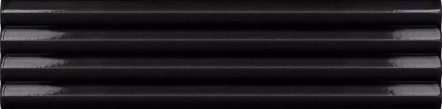 Настенная плитка Equipe Costa Nova Black Praia Glossy 5x20